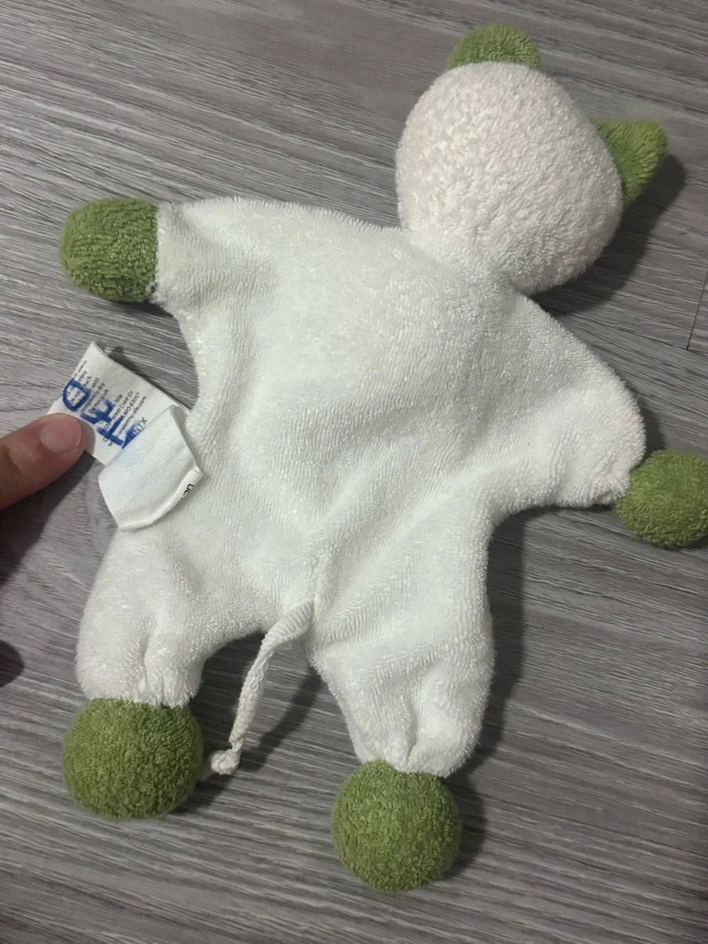 Under the Nile white & Green Organic Cotton Baby Comforter